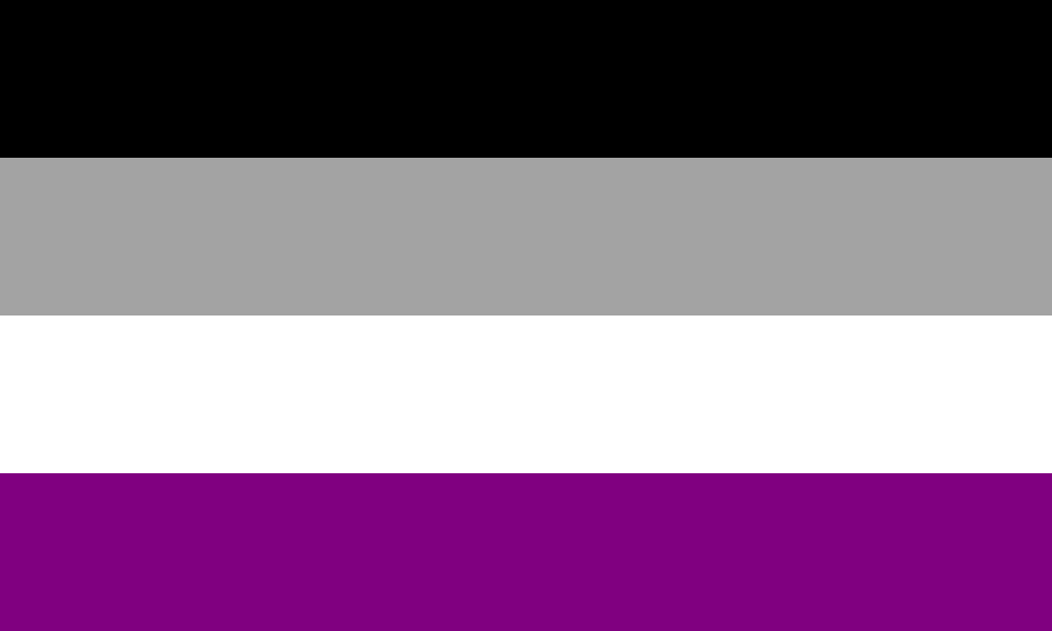 Sello de Pintura Facial Bandera Orgullo Asexual