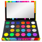 Paleta artística profesional Mirely Makeup, 24 tonos para body paint