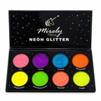 Paleta de glitter neón Mirely Makeup, brillos fluorescentes