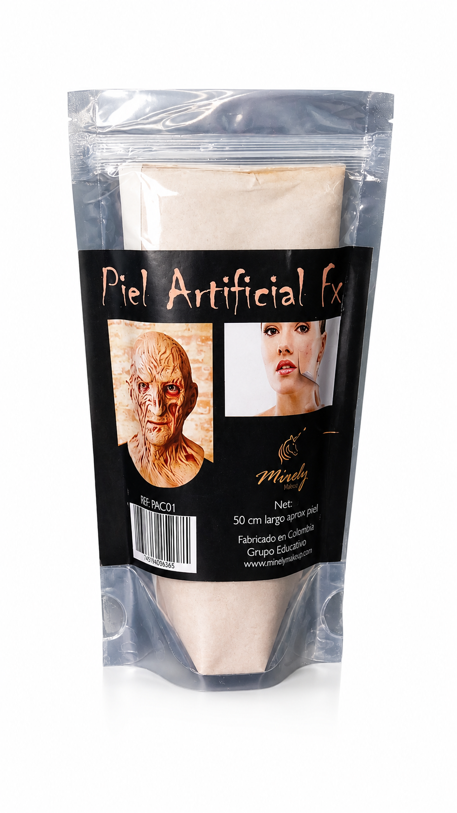 Piel artificial FX para maquillaje de caracterización y prótesis - Mirely Makeup