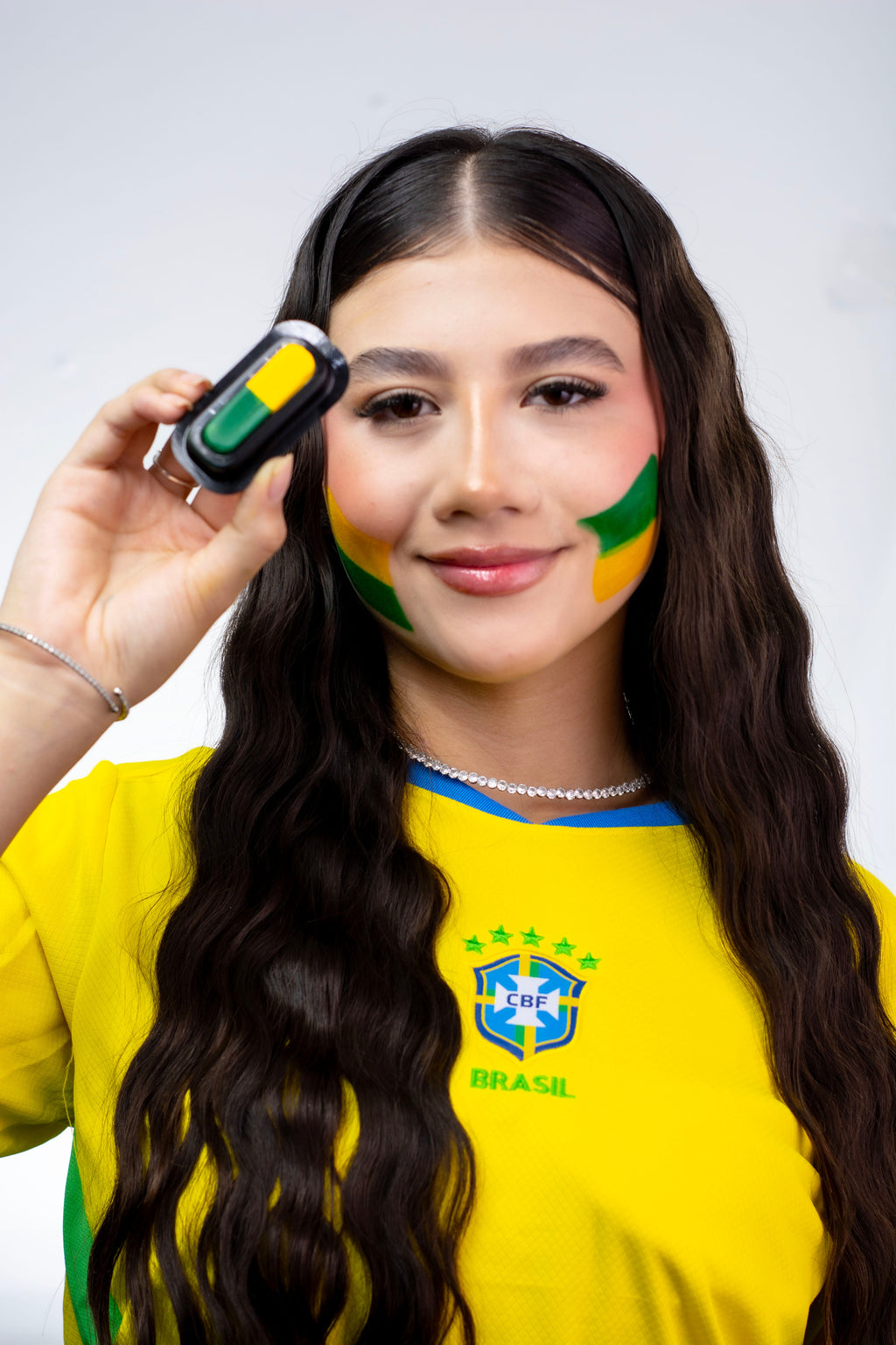 Sello de Pintura Facial Bandera de Brasil — FIFA Copa del Mundo 2026