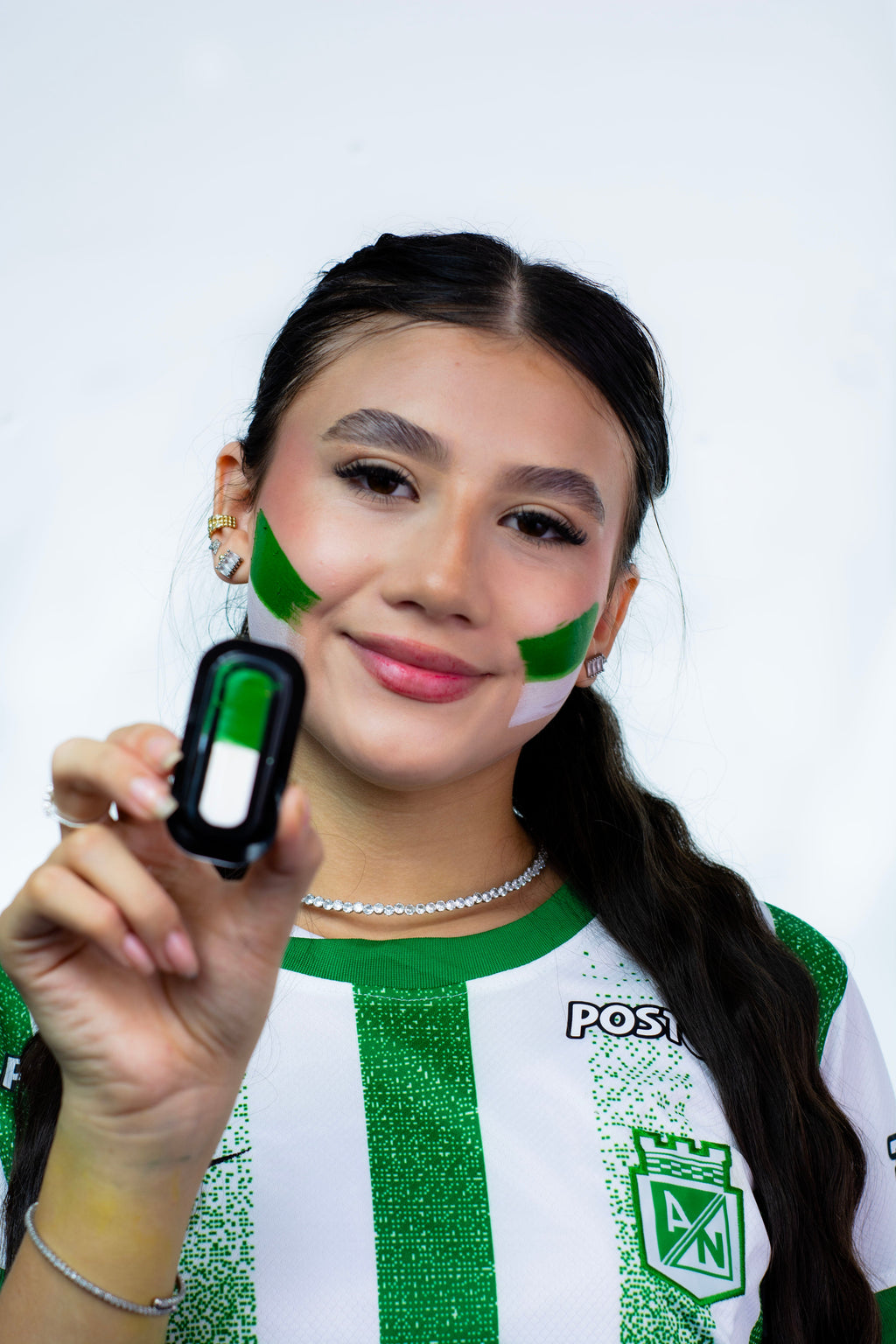 Sello de Pintura Facial Atlético Nacional — Accesorio Fanático