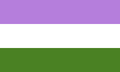 Sello de Pintura Facial Bandera Orgullo Genderqueer