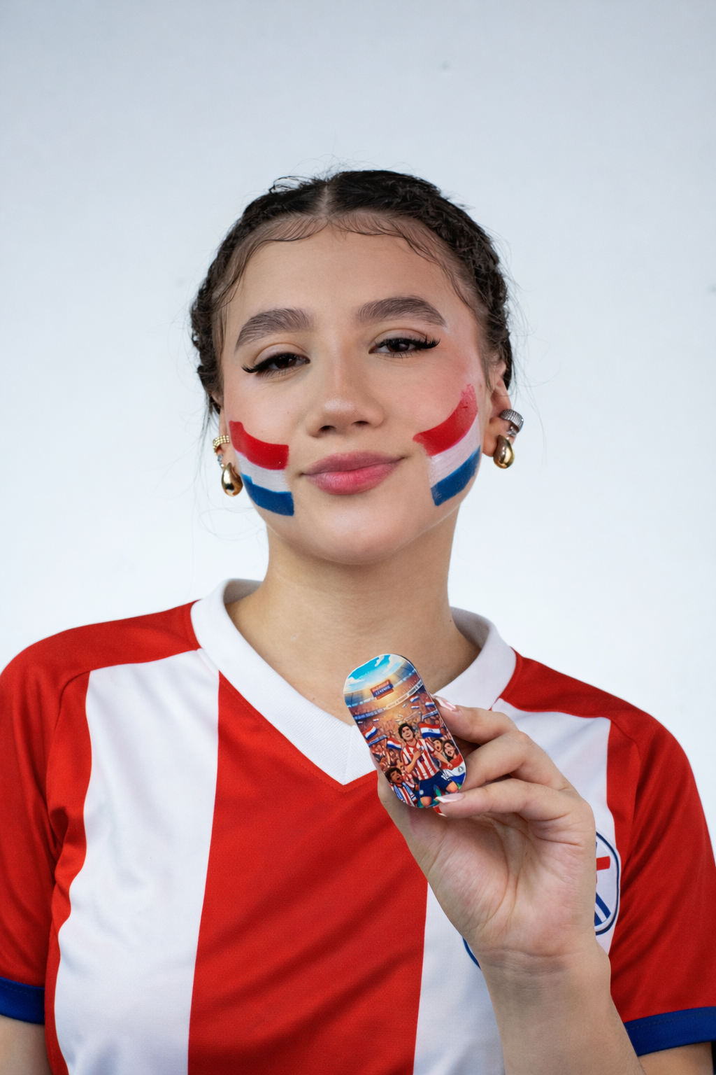 Sello de Pintura Facial Bandera de Paraguay — FIFA Copa del Mundo 2026