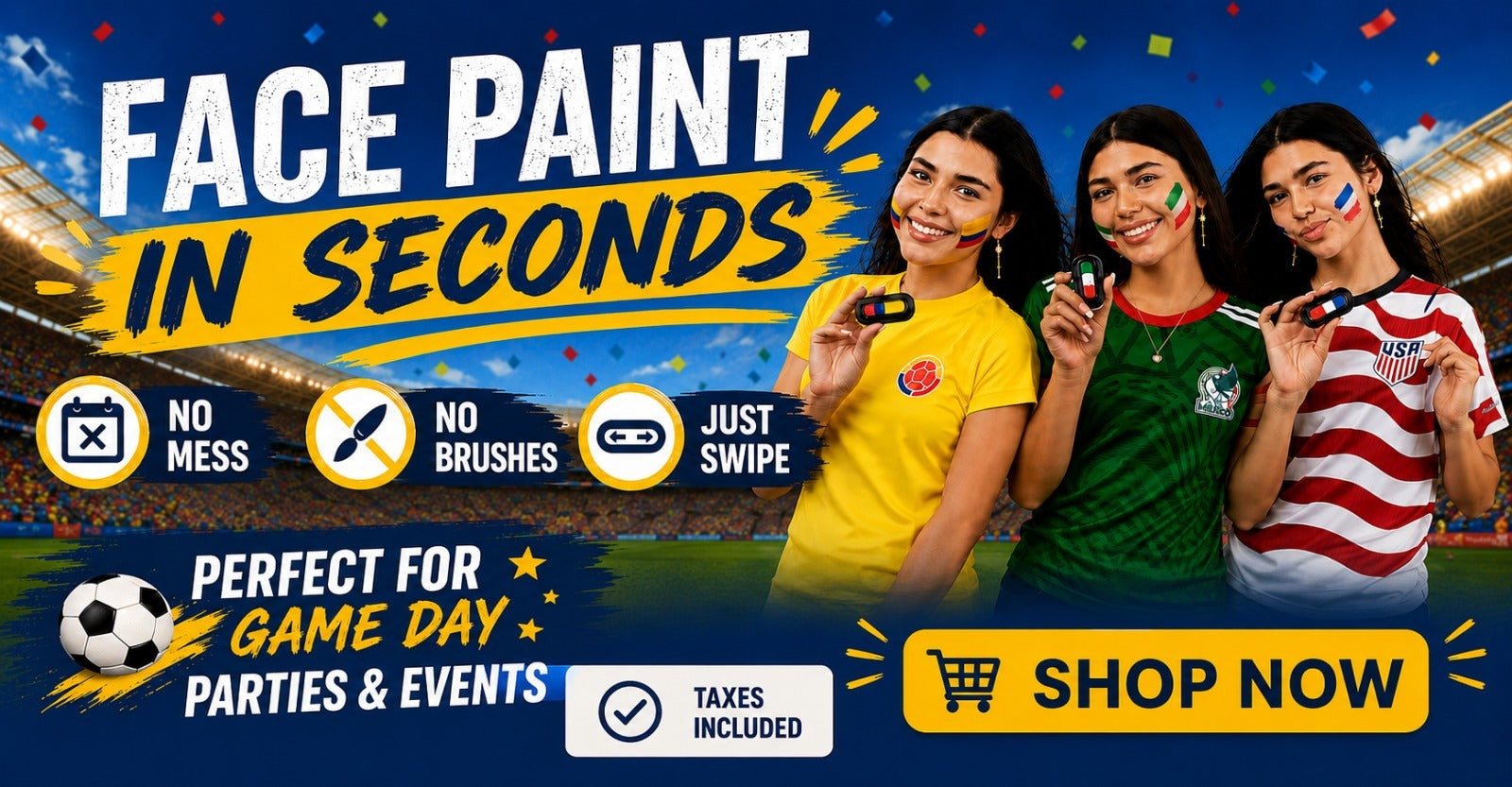 Sello de Pintura Facial Bandera de EE. UU. — FIFA Copa del Mundo 2026